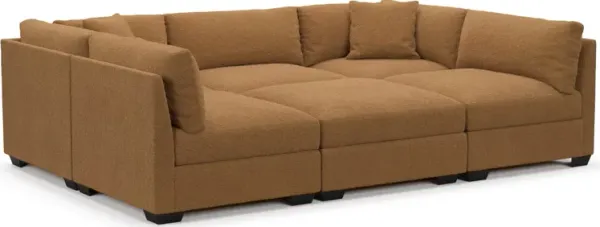 Beckham Foam Comfort Sectional - Nora Camel