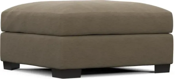 Beckham Hybrid Comfort Ottoman - Merrimac Brownstone