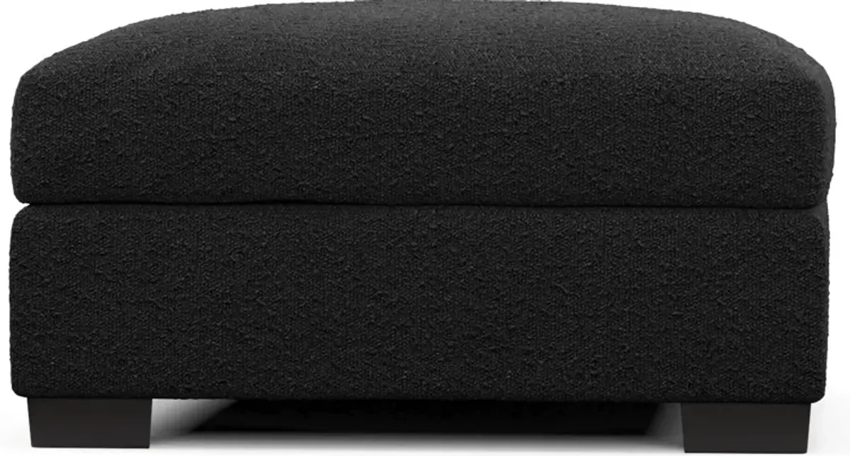 Beckham Hybrid Comfort Ottoman - Bloke Obsidian