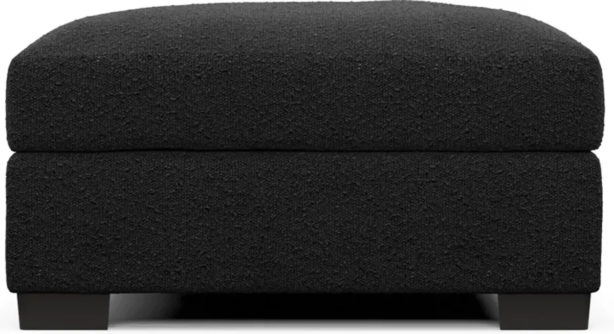 Beckham Hybrid Comfort Ottoman - Bloke Obsidian