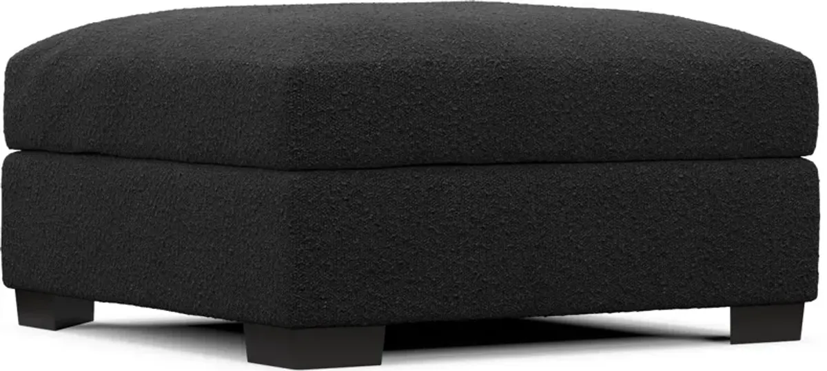 Beckham Hybrid Comfort Ottoman - Bloke Obsidian