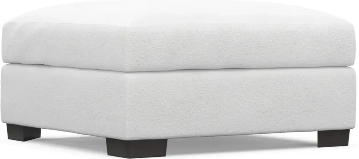 Beckham Hybrid Comfort Ottoman - Lovie Chalk