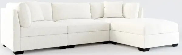 Beckham Hybrid Comfort 3-Piece Sofa and Ottoman - Bantu Pearl