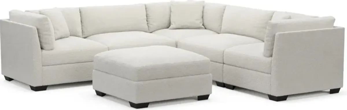 Beckham Hybrid Comfort Sectional - Texel Gray