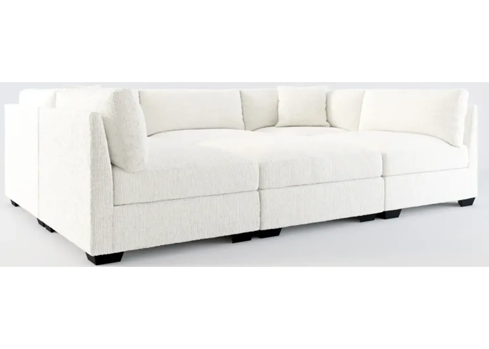 Beckham Hybrid Comfort 6-Piece Pit Sectional - Bantu Pearl