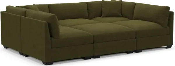 Beckham Hybrid Comfort Sectional - Midcentury Peat