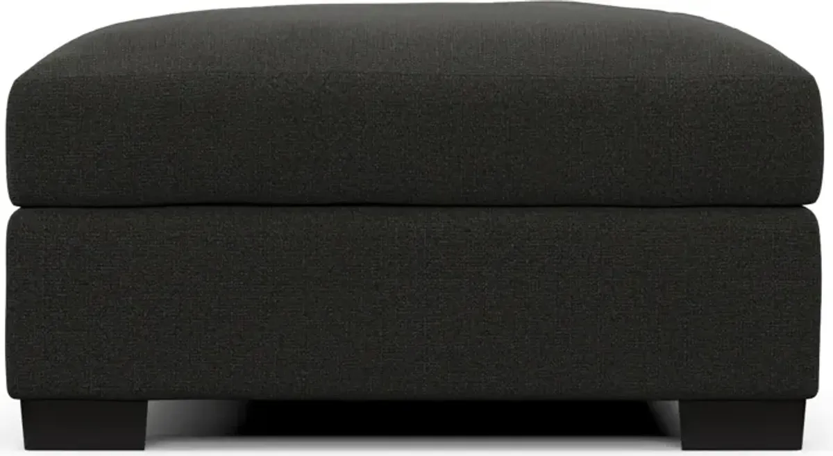 Beckham Foam Comfort Ottoman - Liv Onyx