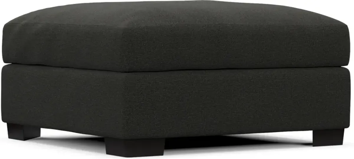 Beckham Foam Comfort Ottoman - Liv Onyx