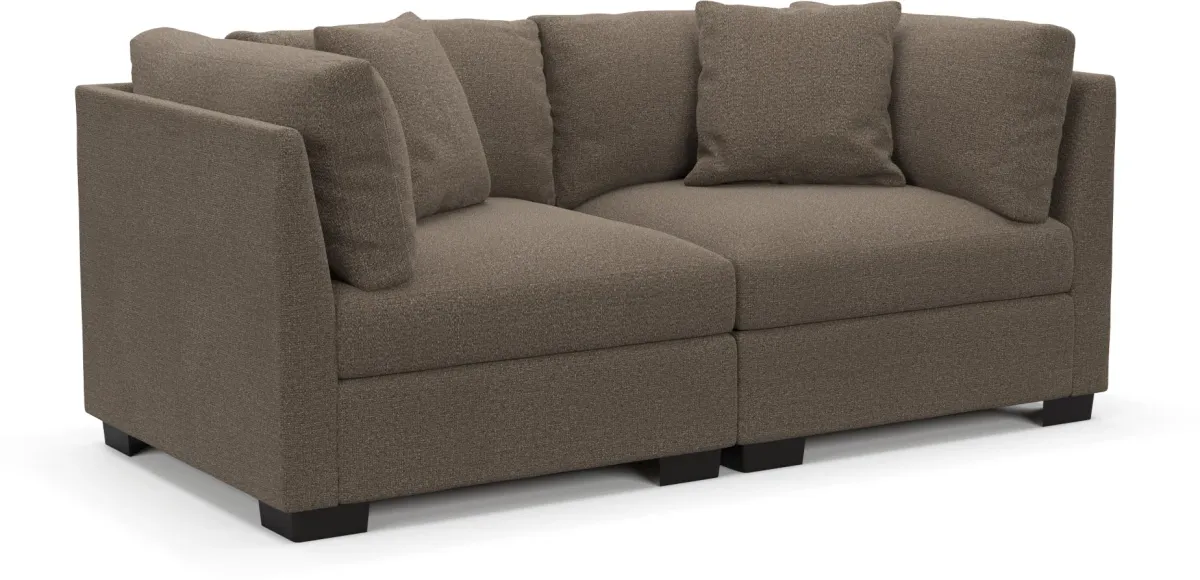 Beckham Foam Comfort 2-Piece Sofa - Liv Umber