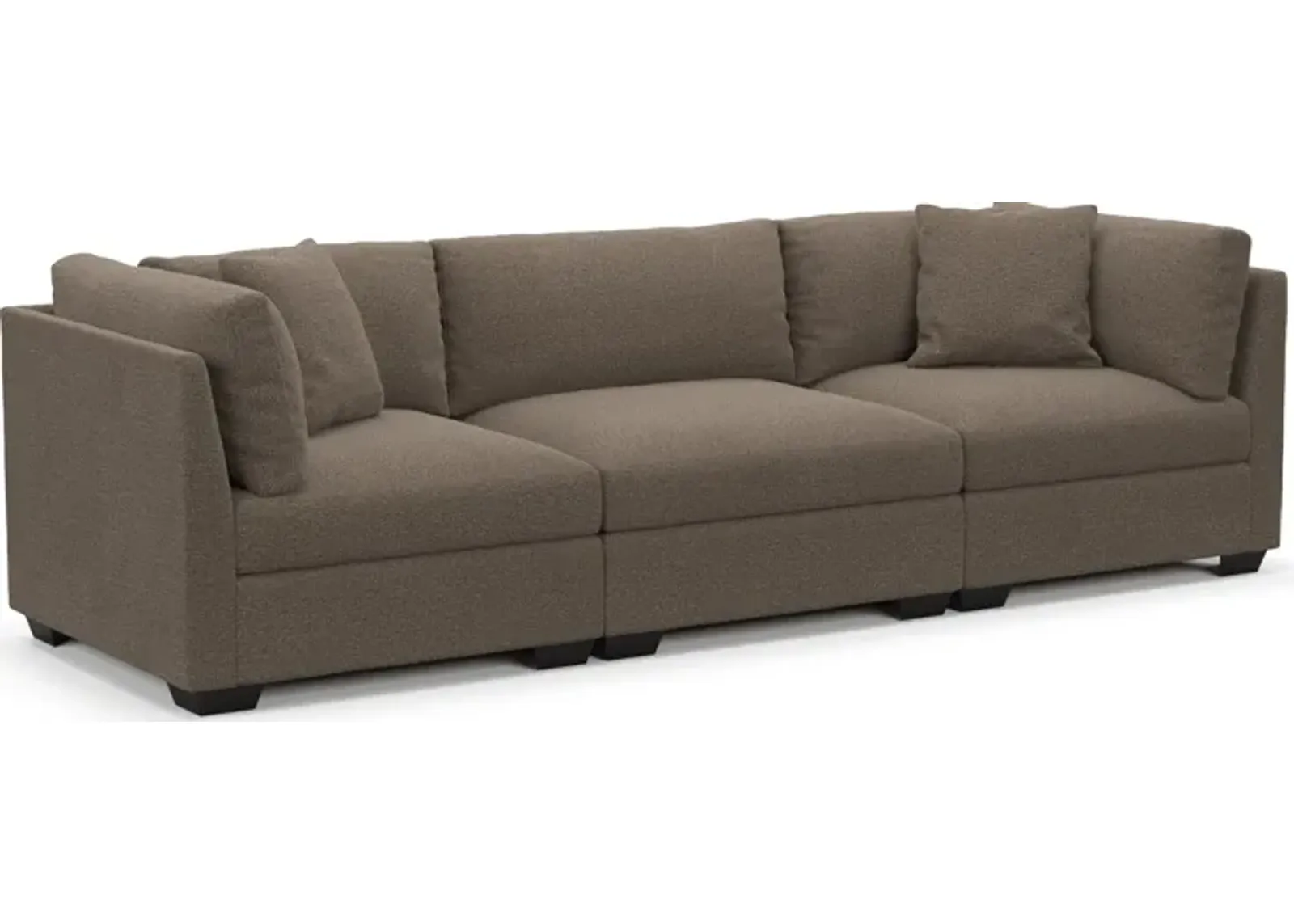 Beckham Foam Comfort 3-Piece Sofa - Liv Umber