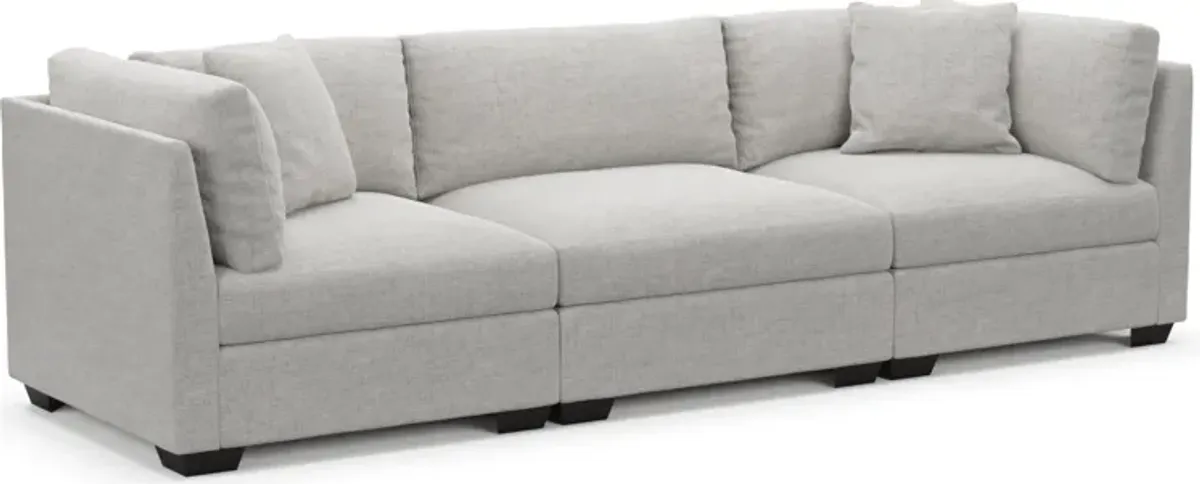 Beckham Foam Comfort 3-Piece Sofa - Adario Fog