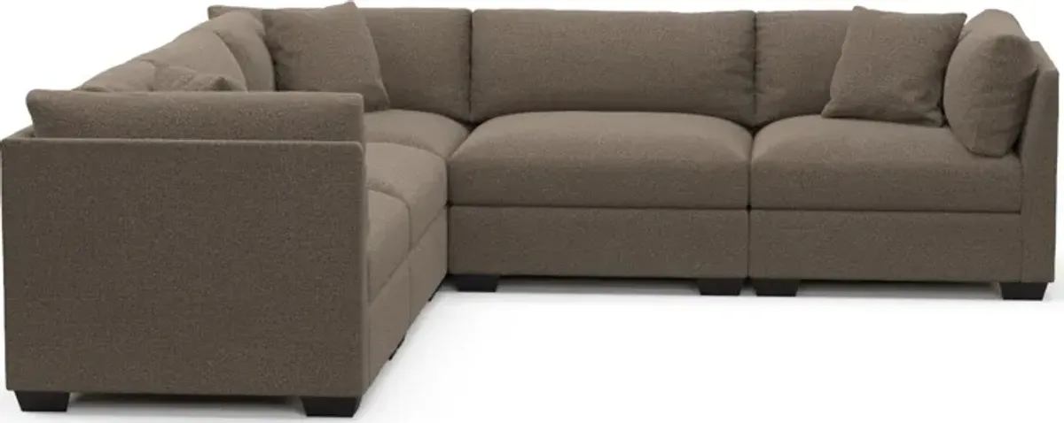 Beckham Foam Comfort 5-Piece Sectional - Liv Umber