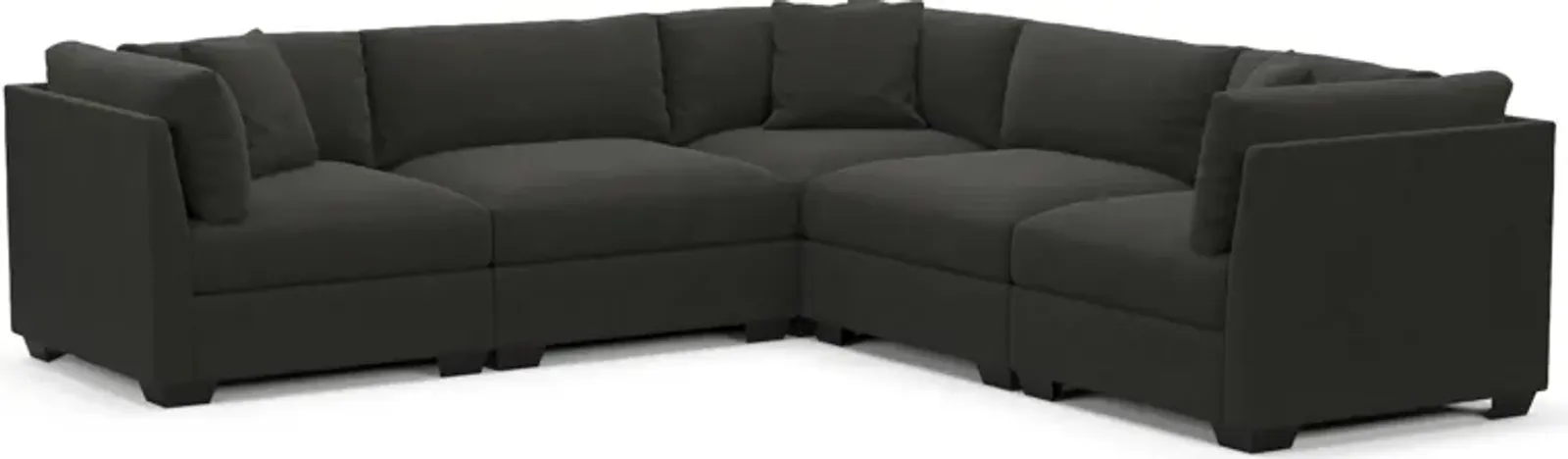 Beckham Foam Comfort 5-Piece Sectional - Liv Onyx