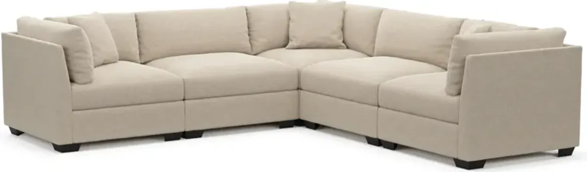 Beckham Foam Comfort 5-Piece Sectional - Basker Antique