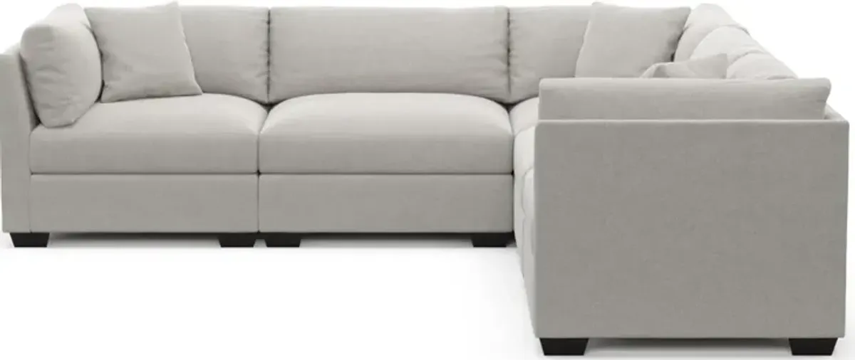 Beckham Foam Comfort 5-Piece Sectional - Basker Dove