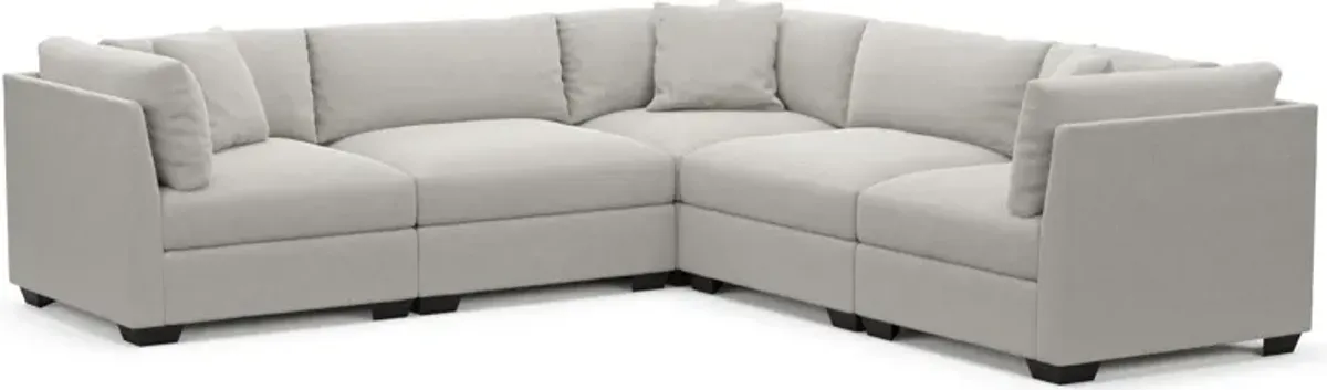 Beckham Foam Comfort 5-Piece Sectional - Basker Dove