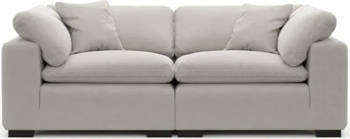 Plush Feathered Comfort 2-Piece Sofa - Basker Dove