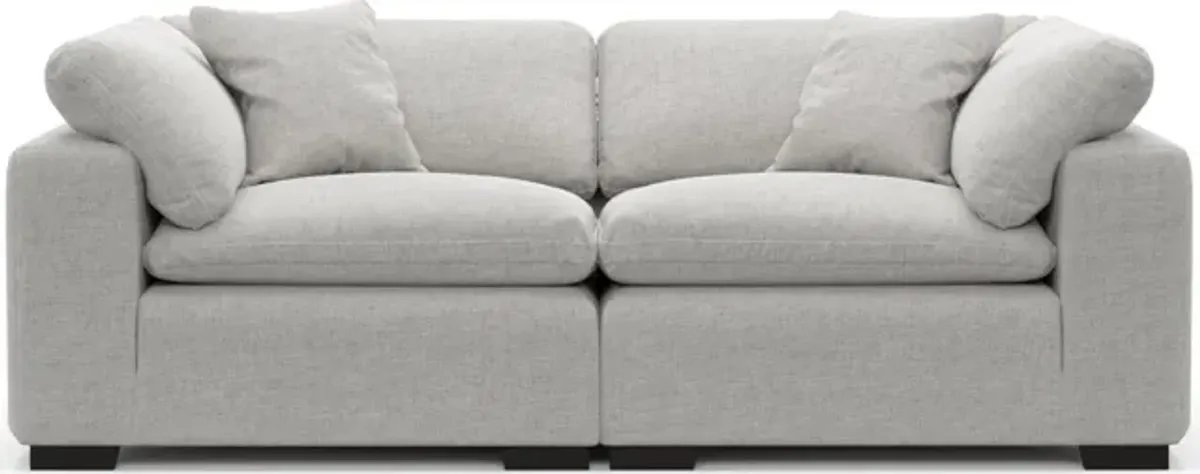 Plush Feathered Comfort 2-Piece Sofa - Adario Fog