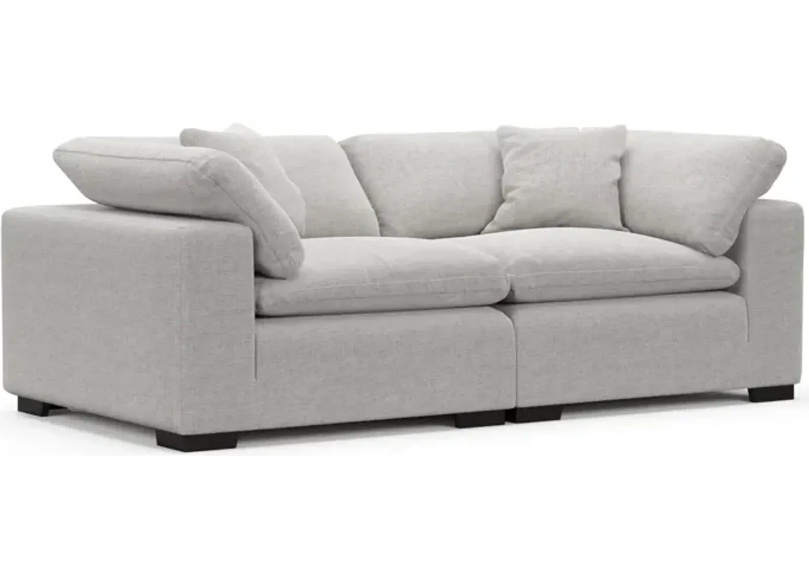 Plush Feathered Comfort 2-Piece Sofa - Adario Fog