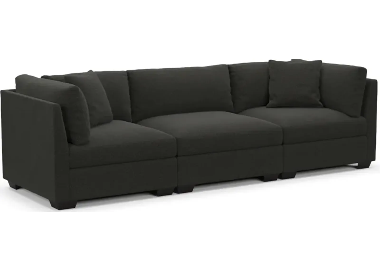 Beckham Hybrid Comfort 3-Piece Sofa - Liv Onyx