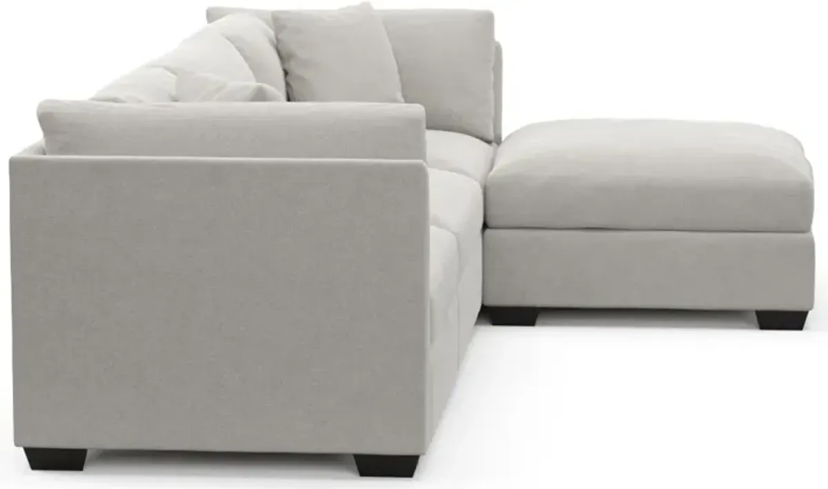 Beckham Hybrid Comfort 3-Piece Sofa and Ottoman - Basker Dove