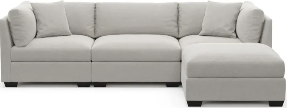 Beckham Hybrid Comfort 3-Piece Sofa and Ottoman - Basker Dove