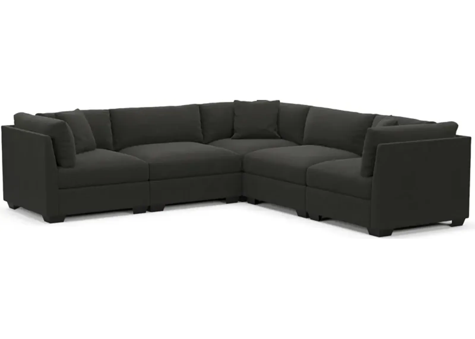 Beckham Hybrid Comfort 5-Piece Sectional - Liv Onyx