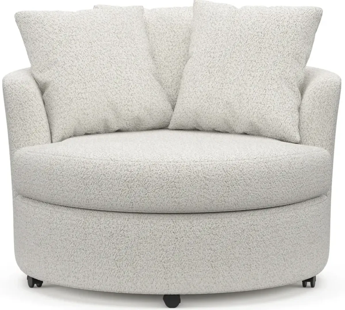 Orren Swivel Accent Chair - River Rock Ivory