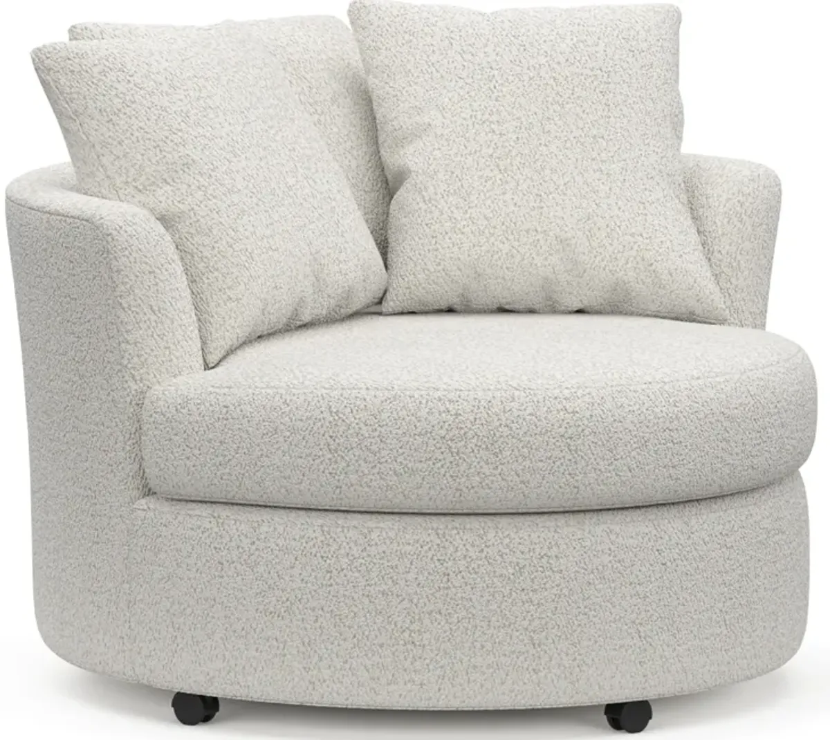 Orren Swivel Accent Chair - River Rock Ivory