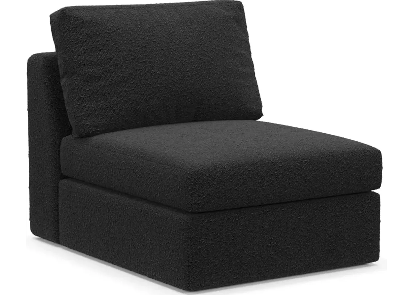 Collin Foam Comfort Armless Chair - Bloke Obsidian