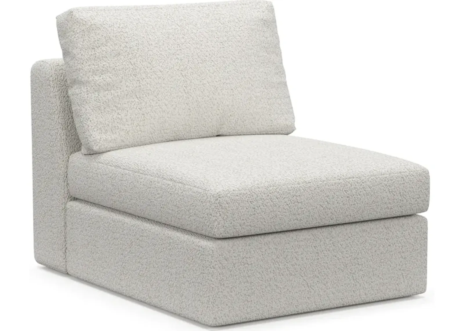 Collin Foam Comfort Armless Chair - River Rock Ivory