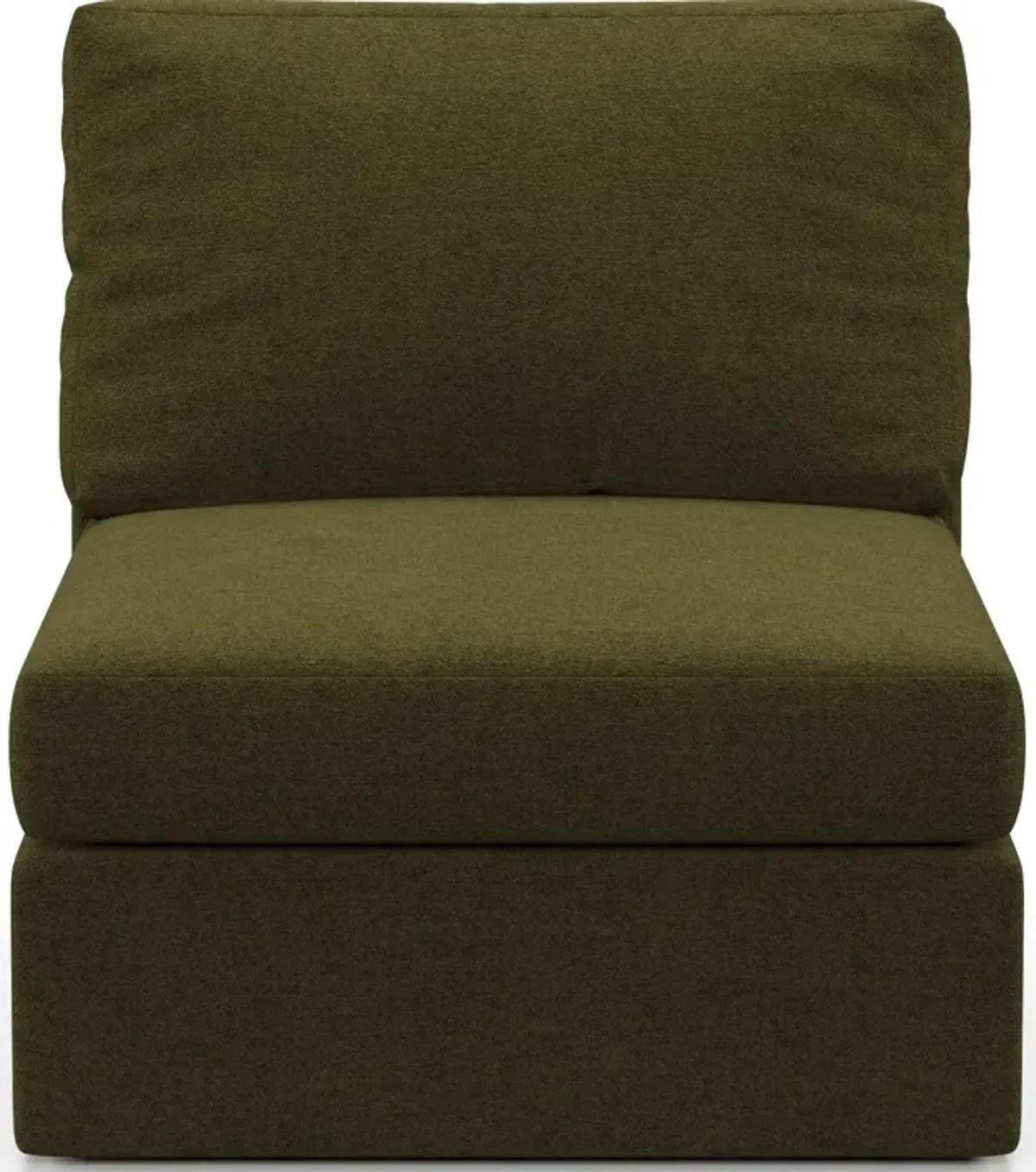 Collin Foam Comfort Armless Chair - Midcentury Peat