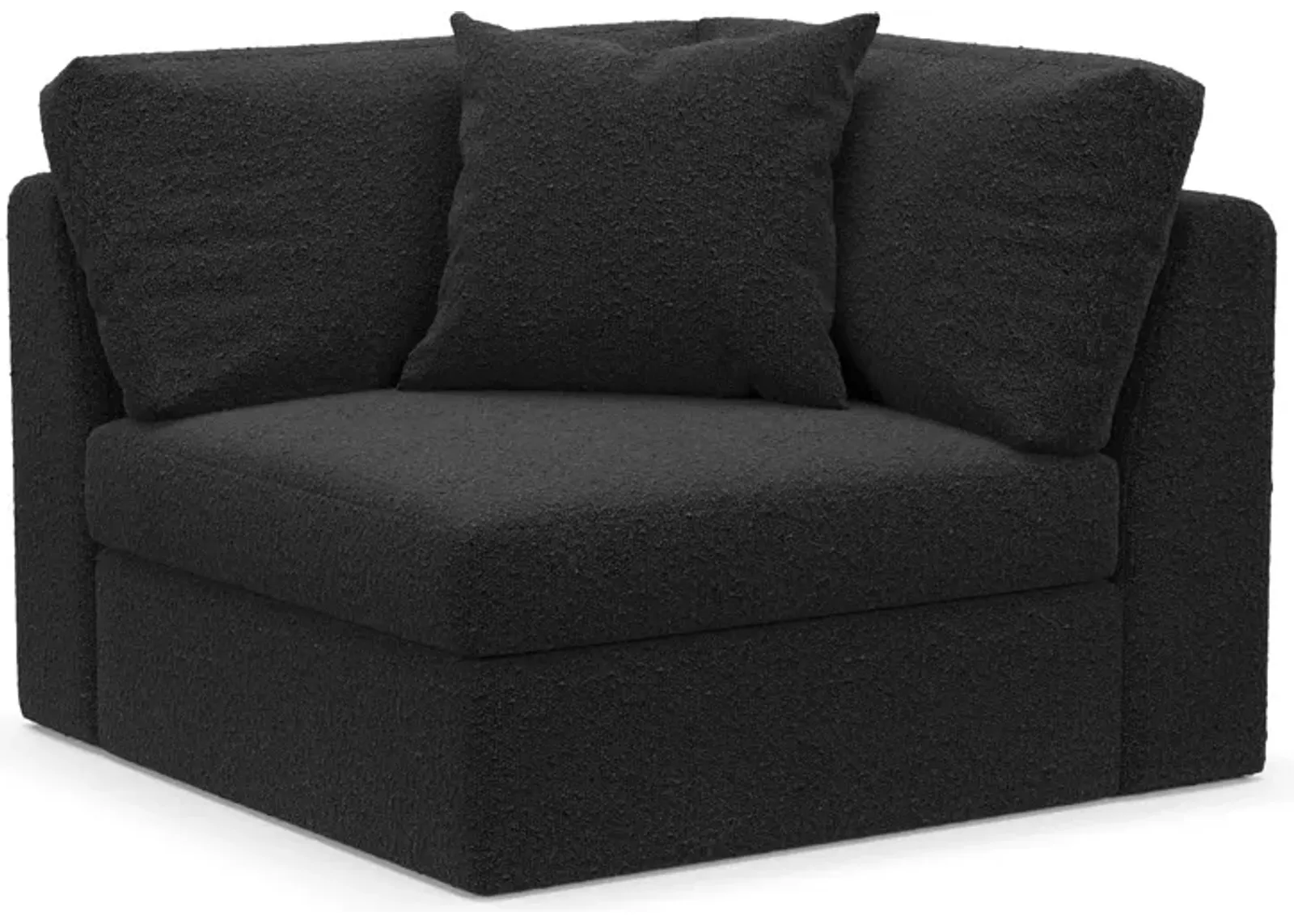 Collin Foam Comfort Corner Chair - Bloke Obsidian