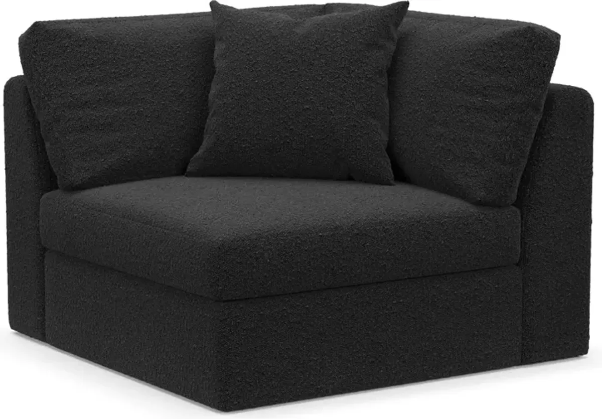 Collin Foam Comfort Corner Chair - Bloke Obsidian