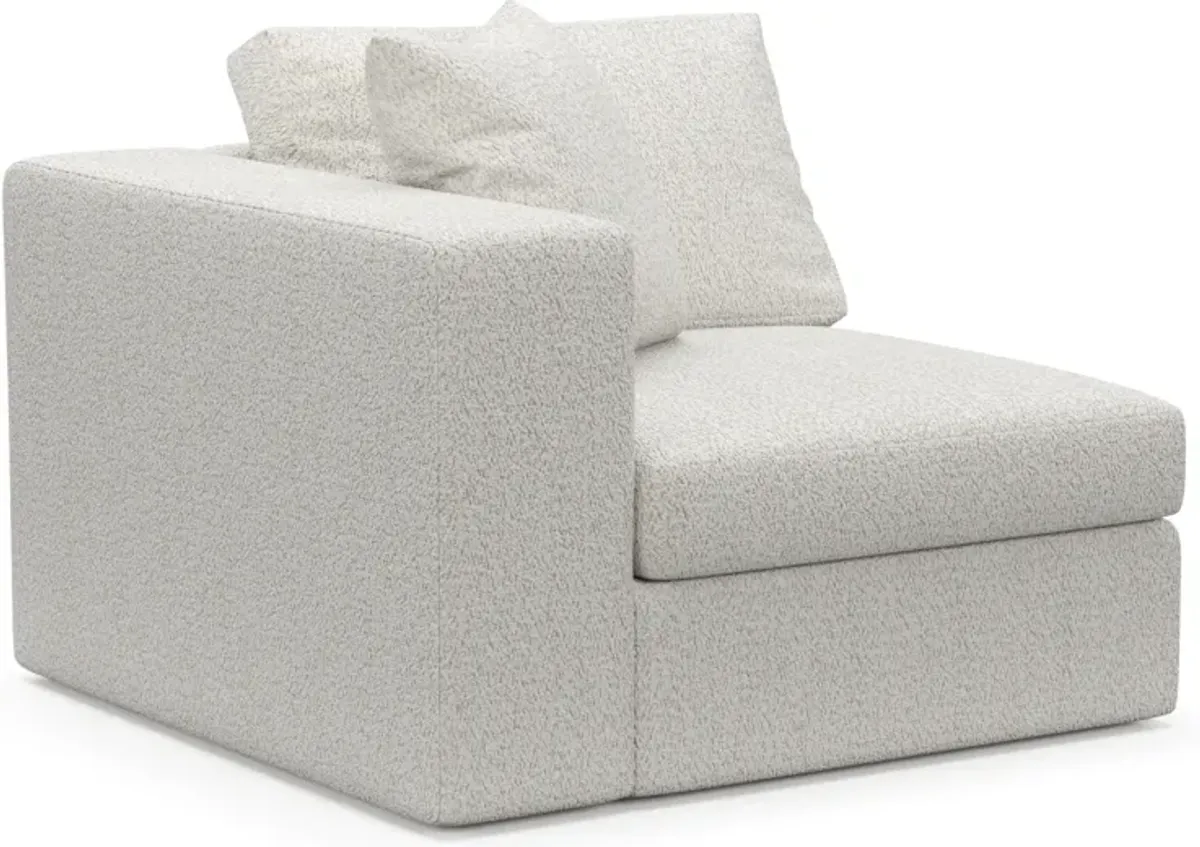 Collin Foam Comfort Left-Facing Chair - River Rock Ivory