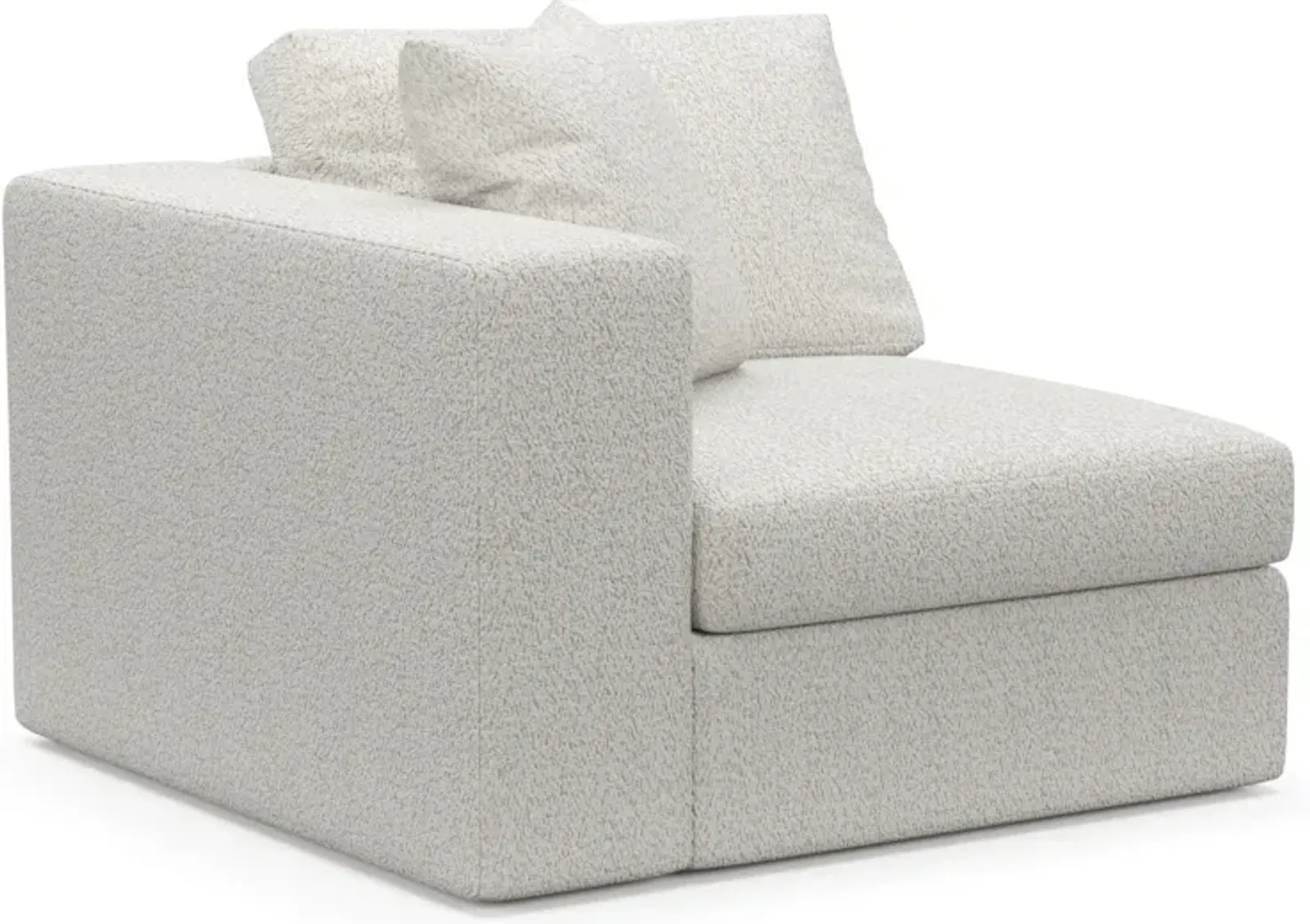 Collin Foam Comfort Left-Facing Chair - River Rock Ivory