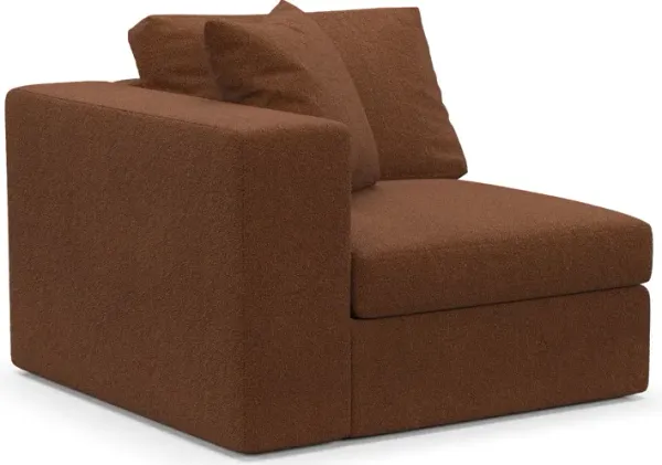 Collin Hybrid Comfort Left Arm Facing Chair - Nora Chocolate