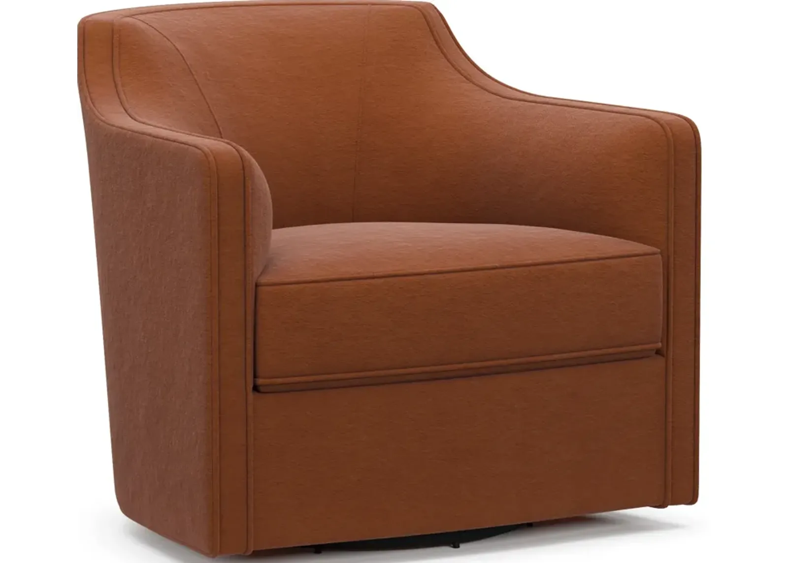 Tegan Accent Swivel Chair - Merrimac Brick