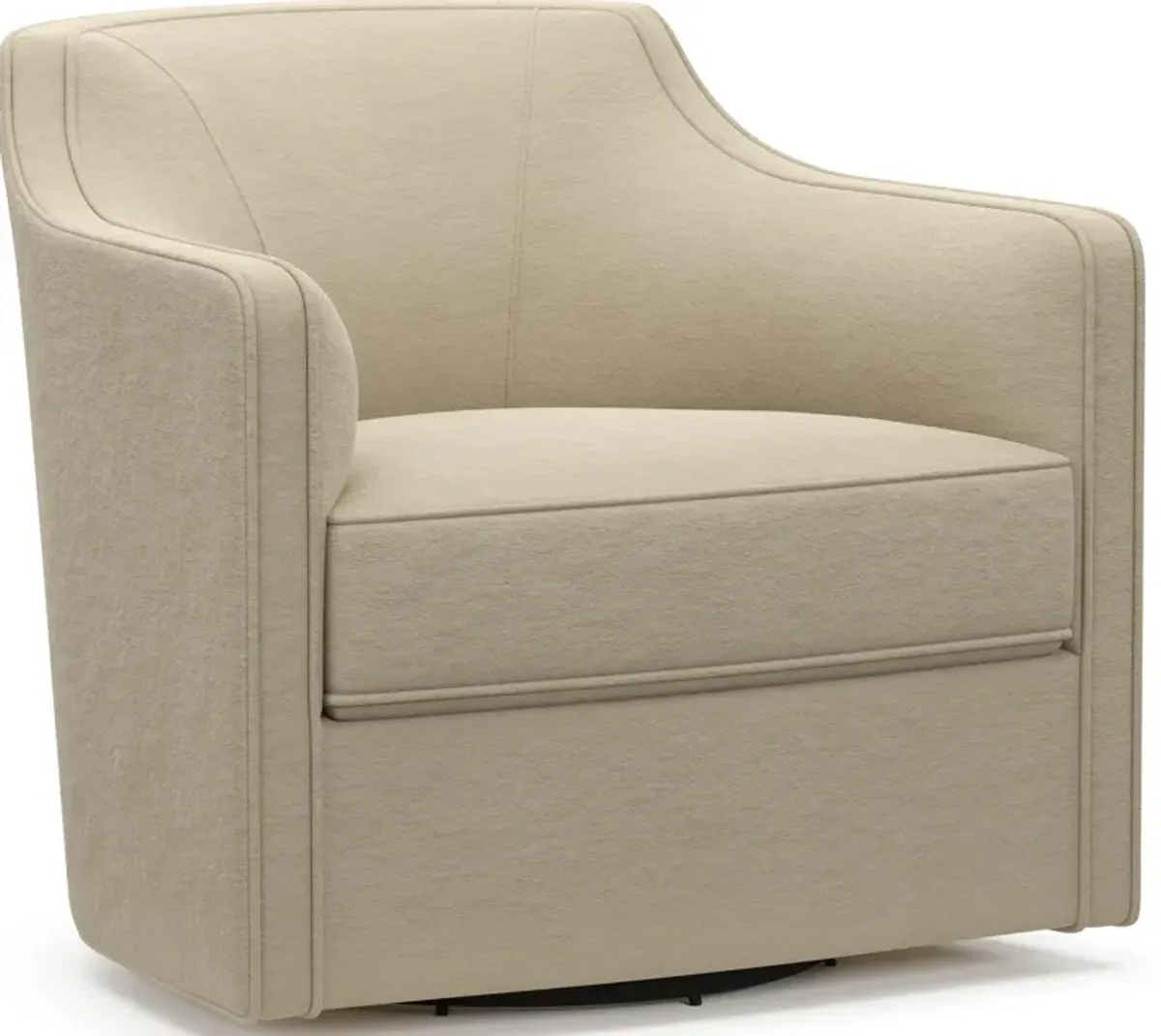 Tegan Accent Swivel Chair - Merrimac Ecru