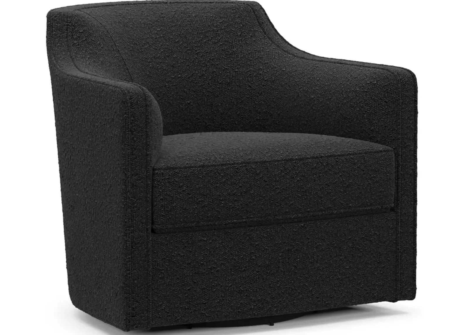 Tegan Accent Swivel Chair - Bloke Obsidian