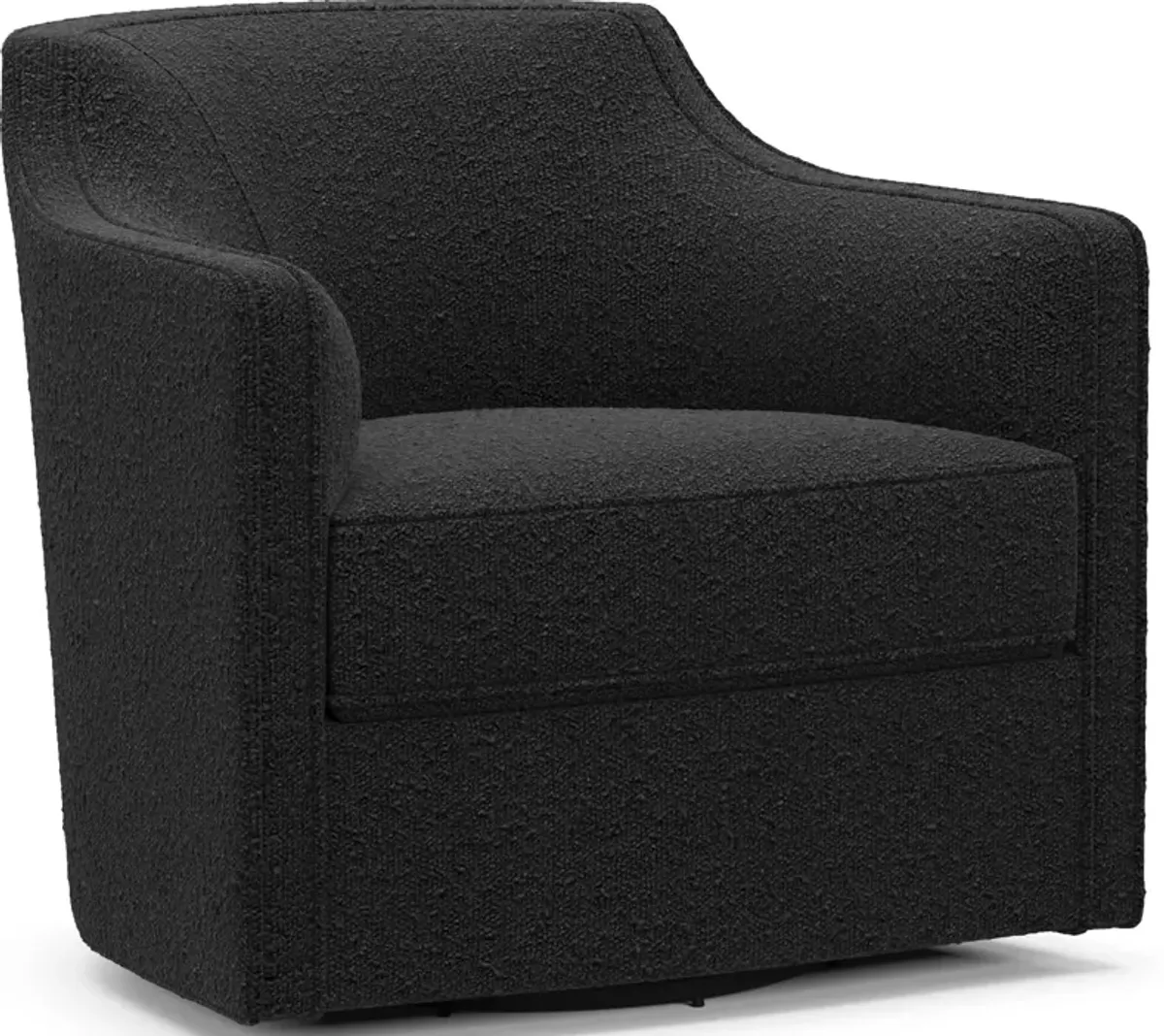 Tegan Accent Swivel Chair - Bloke Obsidian