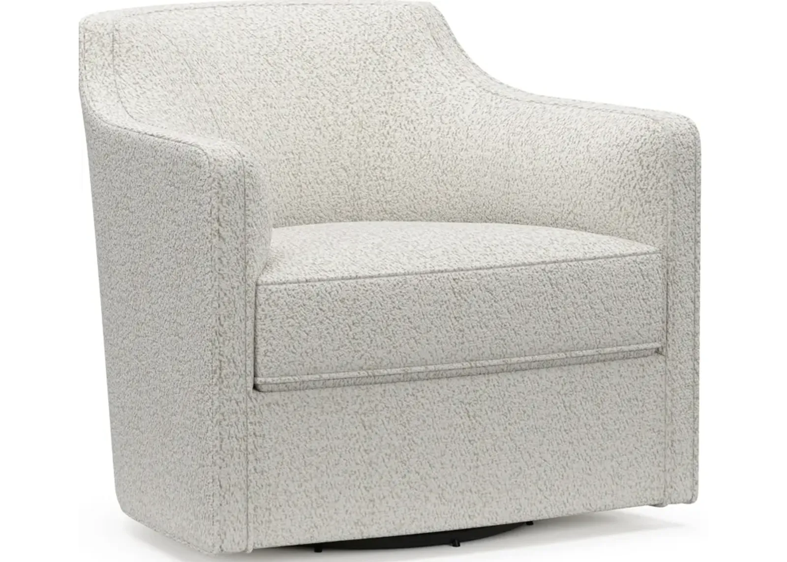 Tegan Accent Swivel Chair - River Rock Ivory