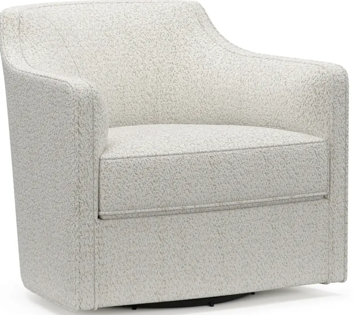 Tegan Accent Swivel Chair - River Rock Ivory