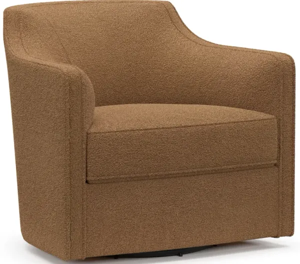Tegan  Swivel Chair - Texel Caramel