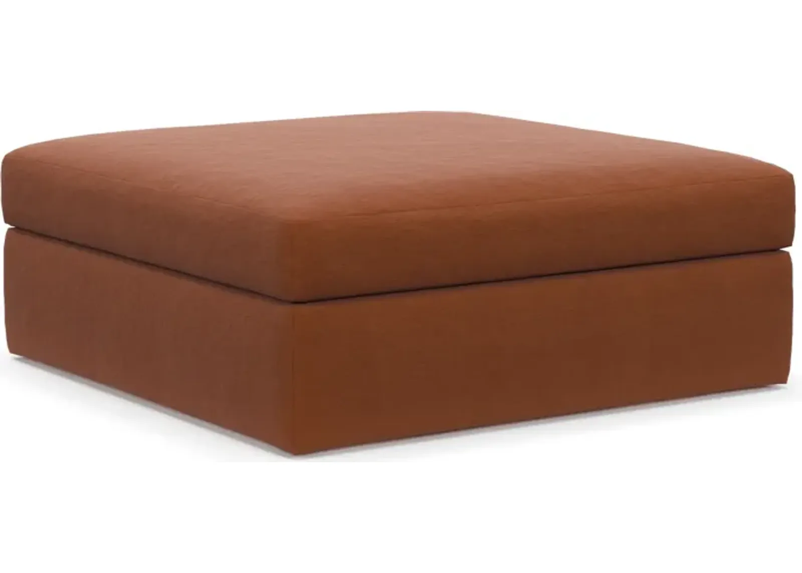 Collin Foam Comfort Ottoman - Merrimac Brick