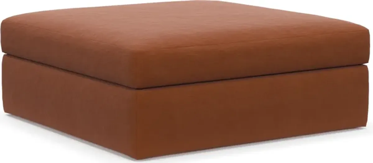 Collin Foam Comfort Ottoman - Merrimac Brick