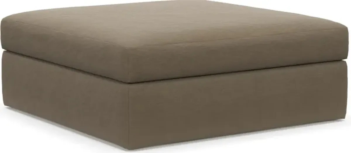 Collin Foam Comfort Ottoman - Merrimac Brownstone