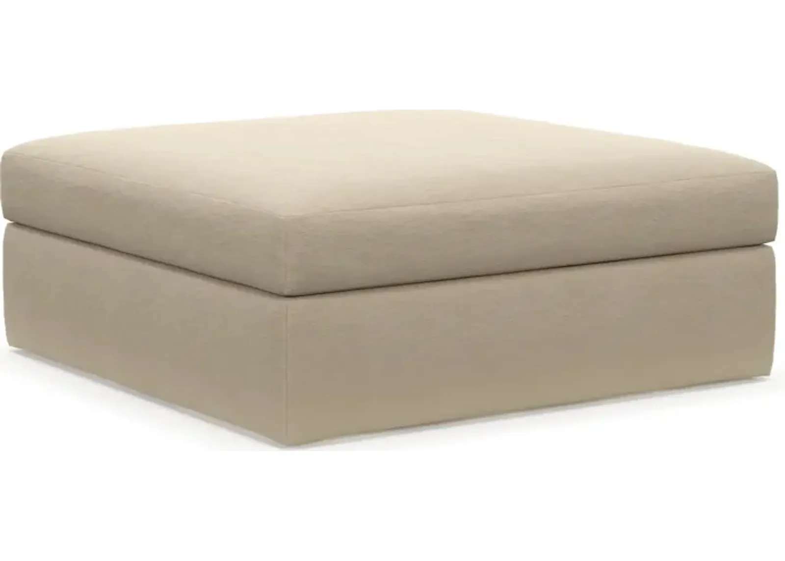 Collin Foam Comfort Ottoman - Merrimac Ecru