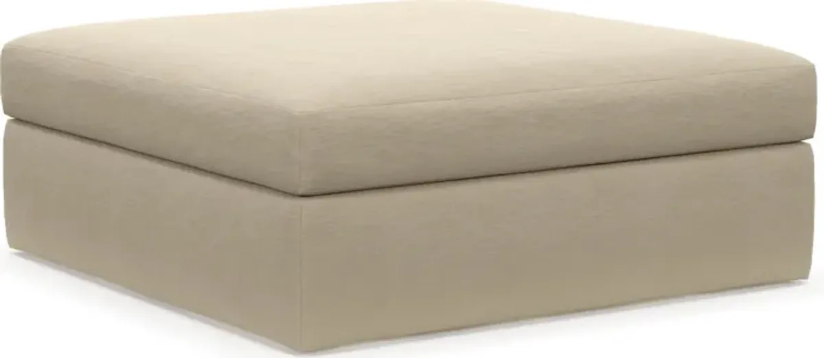 Collin Foam Comfort Ottoman - Merrimac Ecru