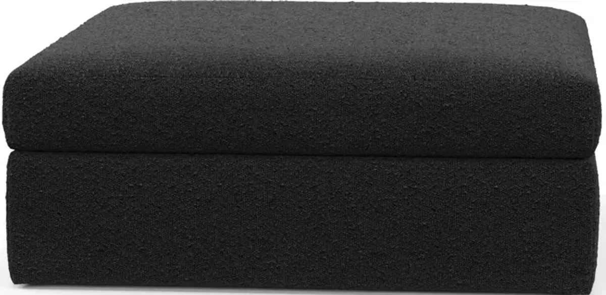 Collin Foam Comfort Ottoman - Bloke Obsidian